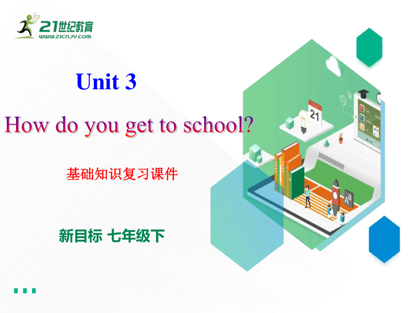 Unit 3 How do you go to school？单元基础知识复习课件（28张PPT