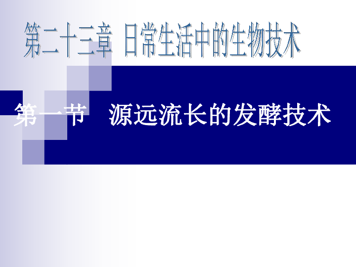 甘肃省高台县城关初级中学苏教版生物八年级下册23.1源远流长的发酵技术 课件(共14张PPT)