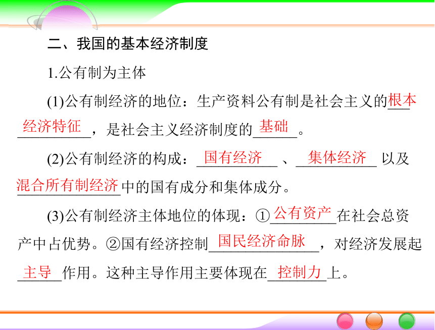 政治课件：人教版必修一第四课 生产与经济制度 复习课件（共56张PPT）