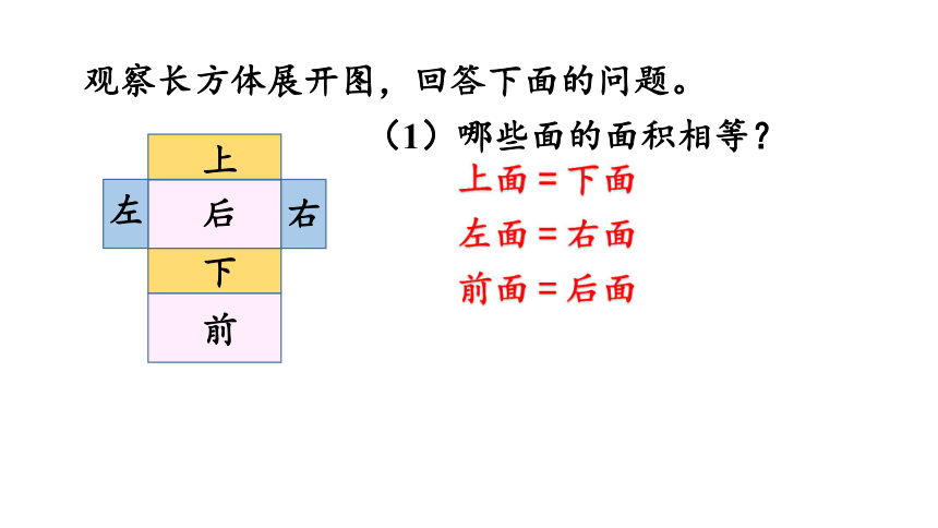 人教版五年级数学下册321长方体正方体的展开图课件20张ppt