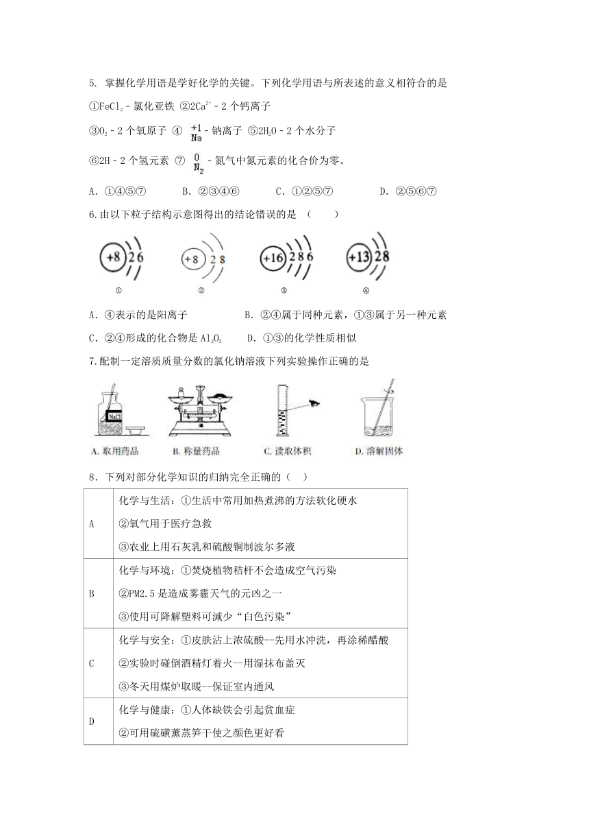 山东省威海市乳山市实验中学2017届九年级（五四学制）6月月考化学试卷