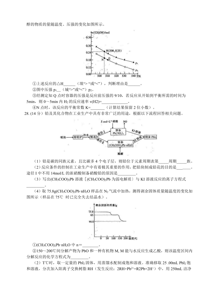 2017届广西高三5月份考前模拟适应性联合考试化学