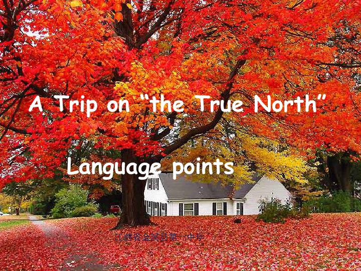 人教版高中英语必修三：Unit 5 Canada – “The True North” Reading Language points课件（共29张PPT）