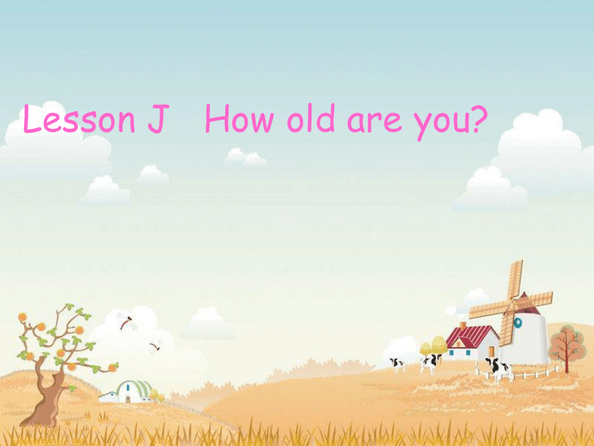 Lesson J How Old Are You?课件