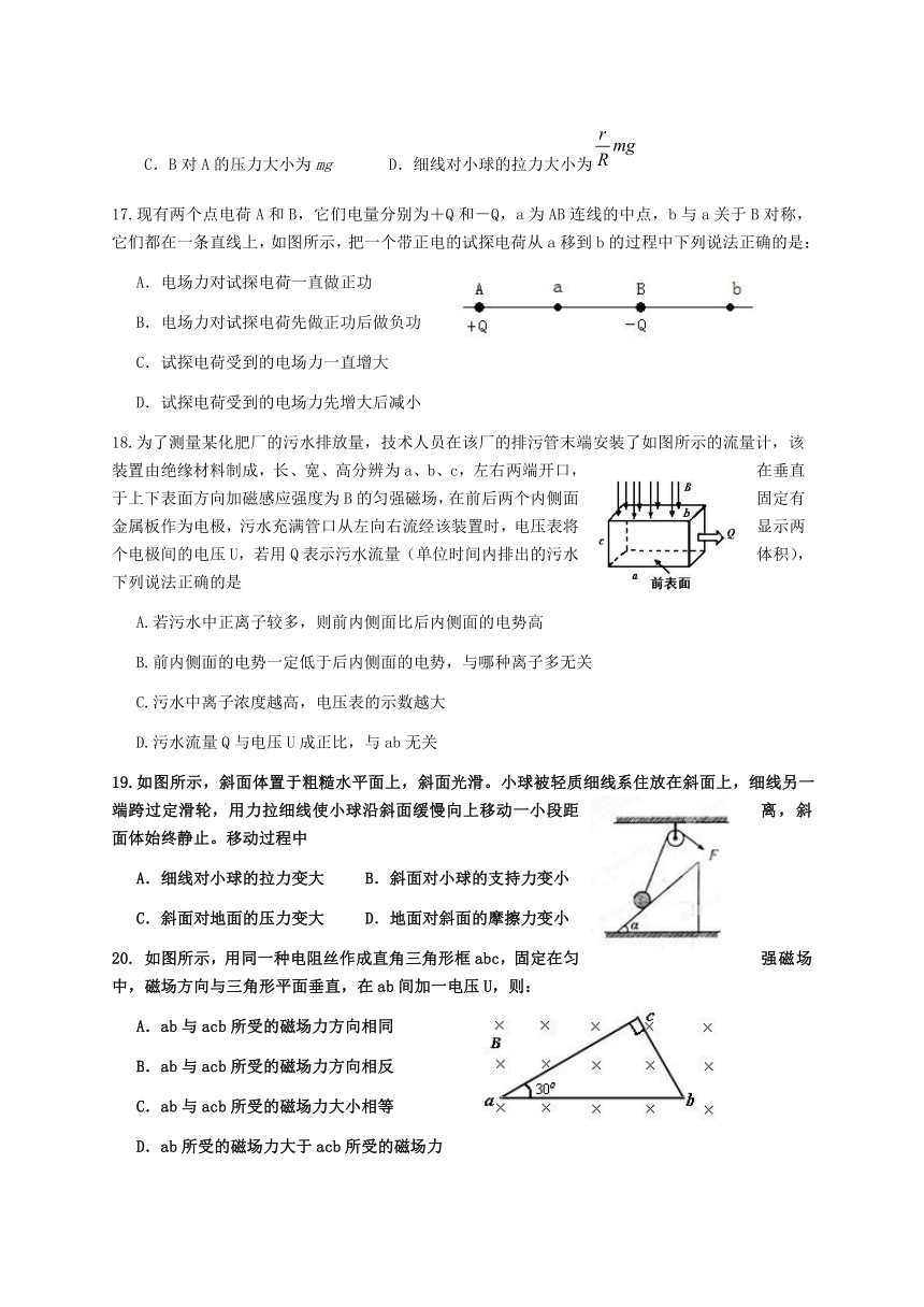 四川省成都市洛带中学2017届高考模拟考试（一）理科综合试题