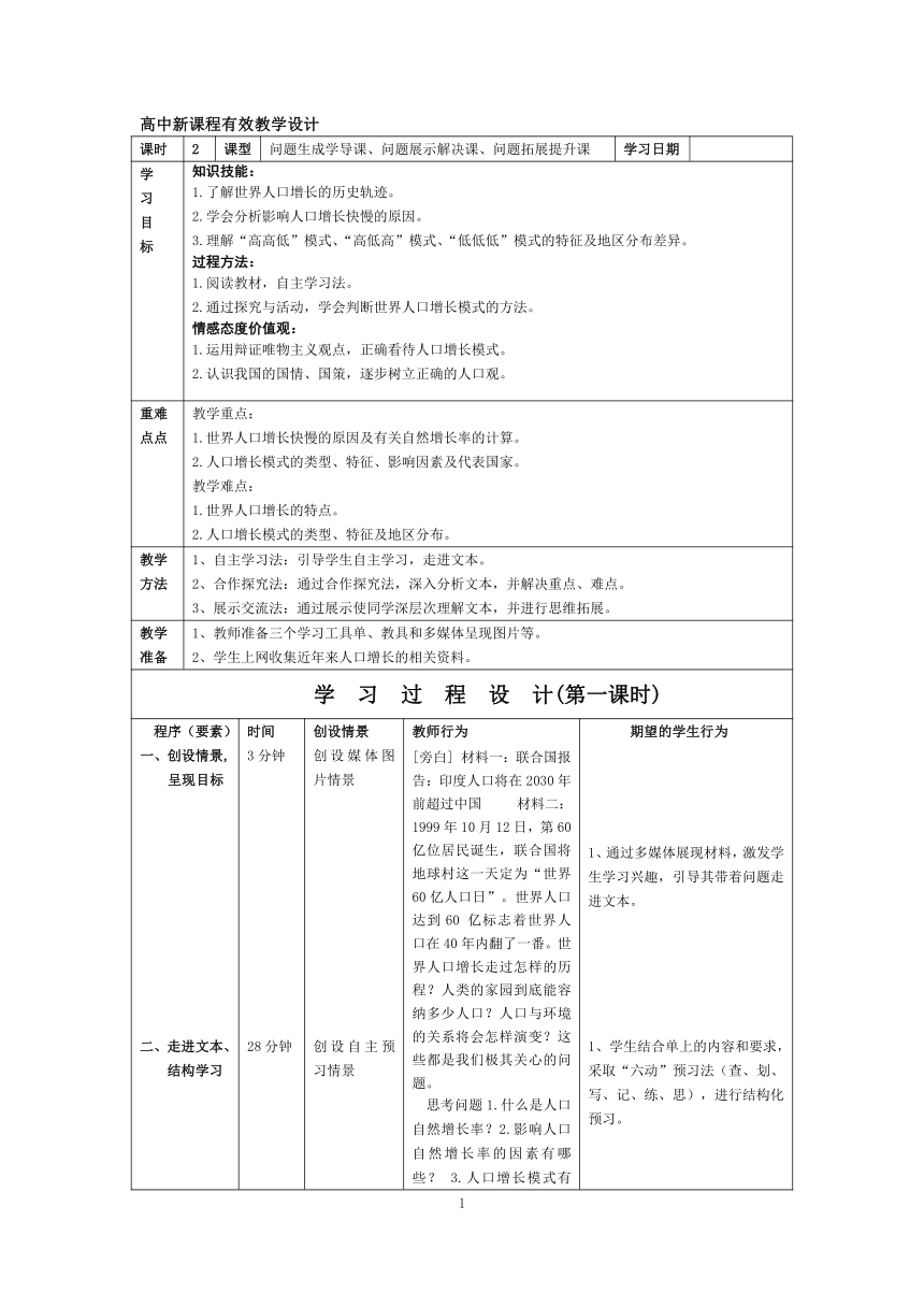 人口增长模式