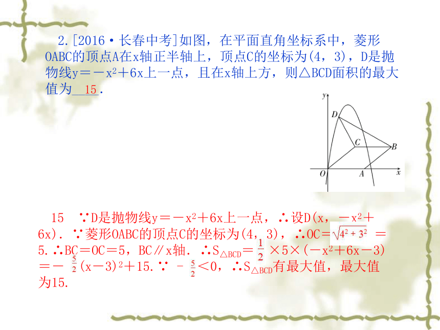 2018年泰安市中考数学题型专项5《二次函数与几何图形》复习课件