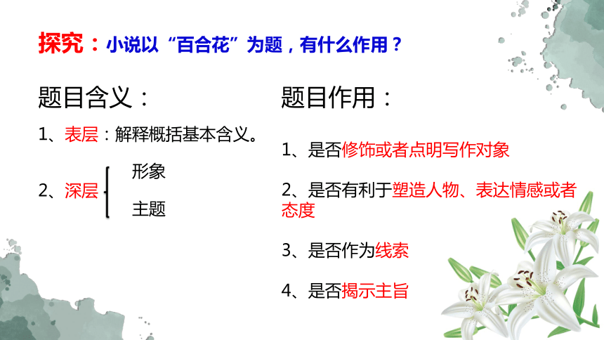 百合花思维导图简介图片