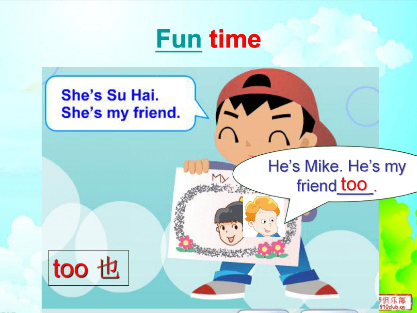Unit 3 My friends Cartoon time and funtime
