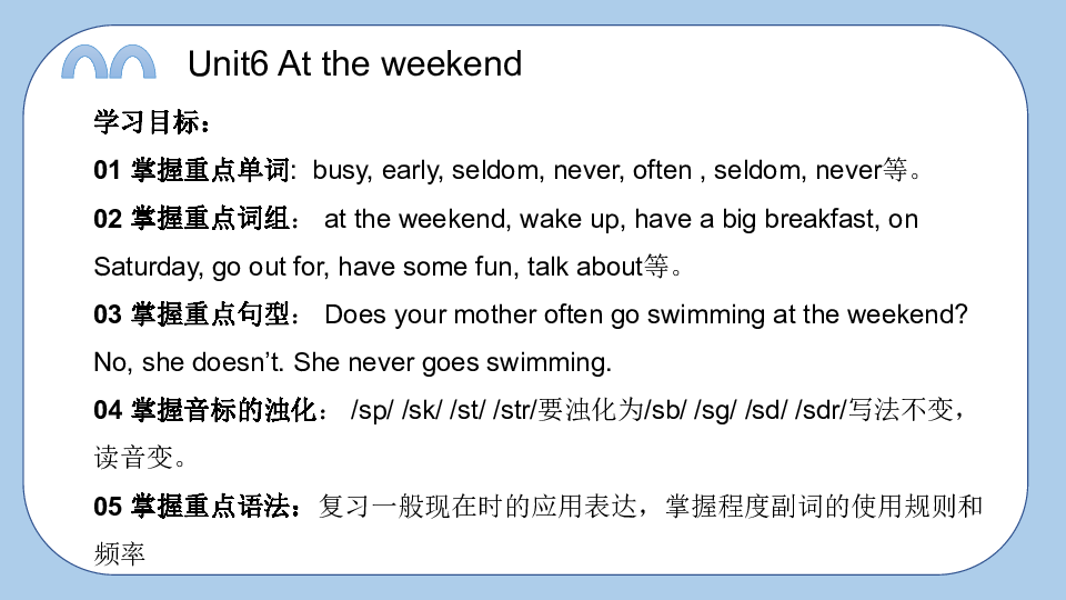 Unit6 At the weekend 课件(共30张PPT)