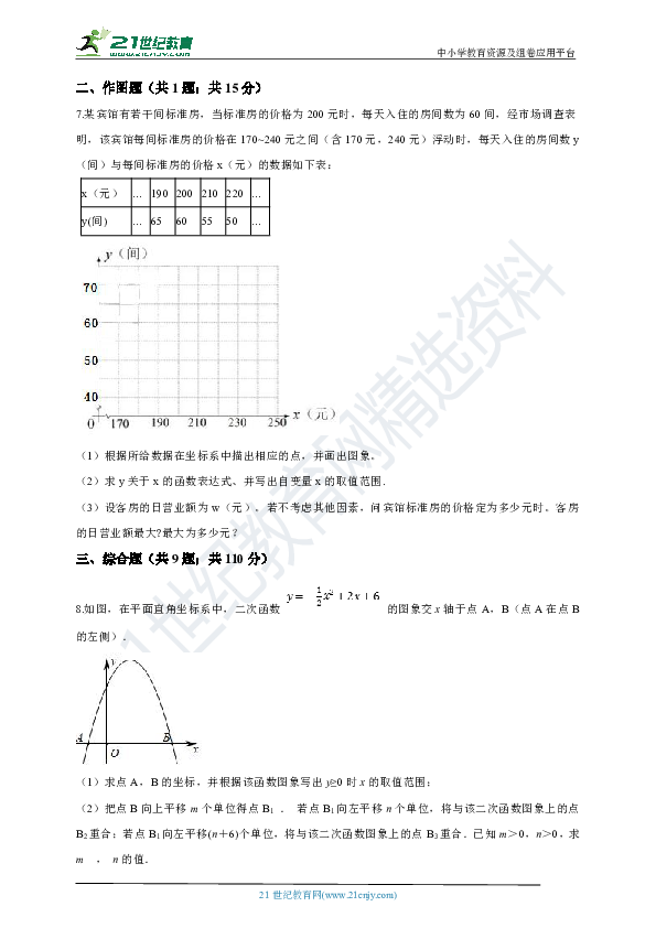 【备考2020】2019年浙江省中考数学分类汇编专题06：函数及其图象（二次函数）
