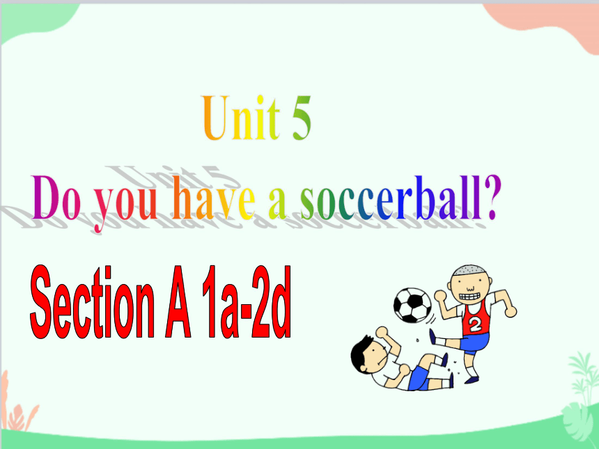 Unit 5 Do You Have A Soccer Ball? Section A 1a-2d- 课件+嵌入音频(共27张PPT)-21世纪教育网