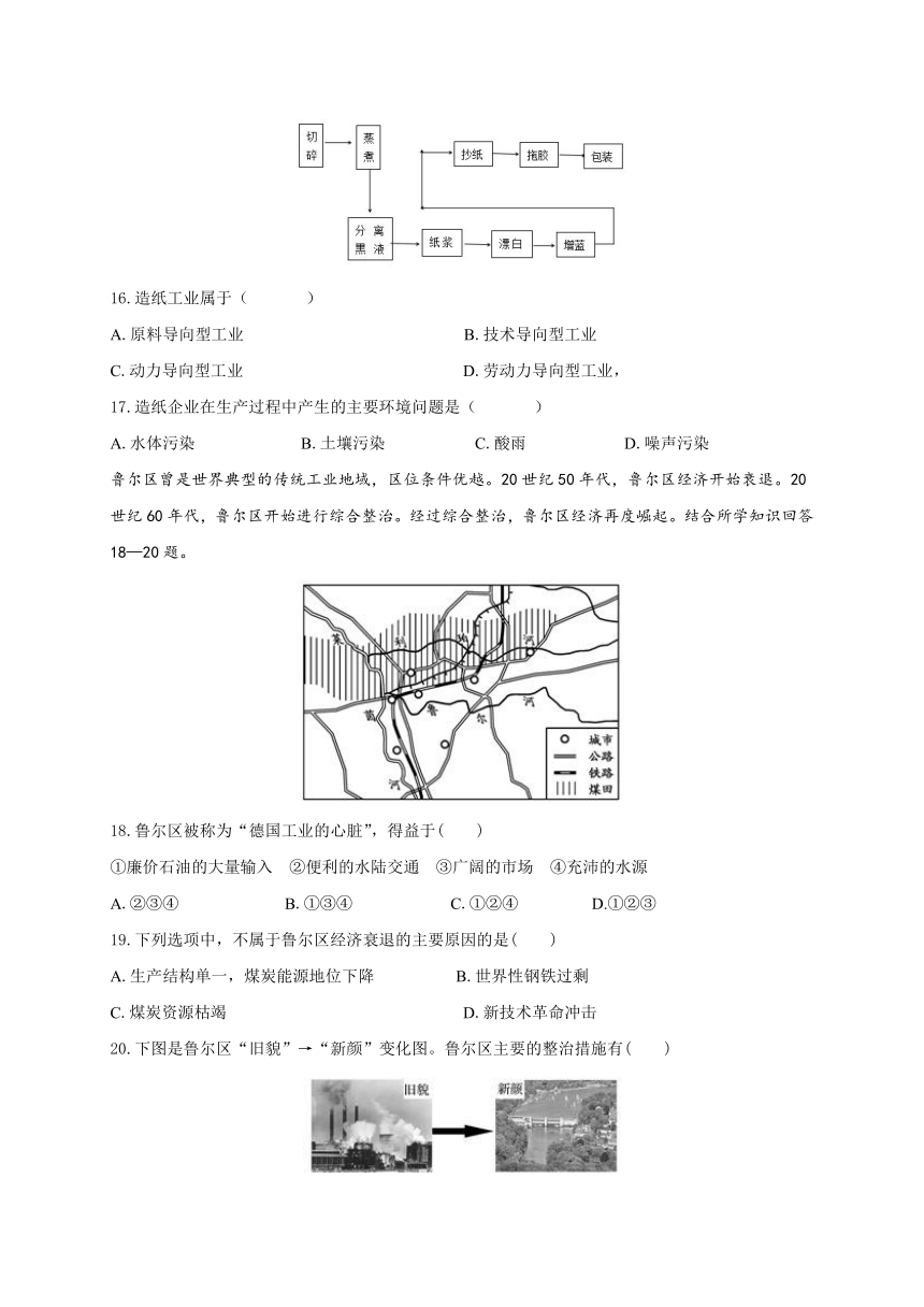 吉林省吉林地区普通高中友好学校联合体第三十届基础年段2019-2020学年高一下学期期末联考地理试题 Word版含答案解析