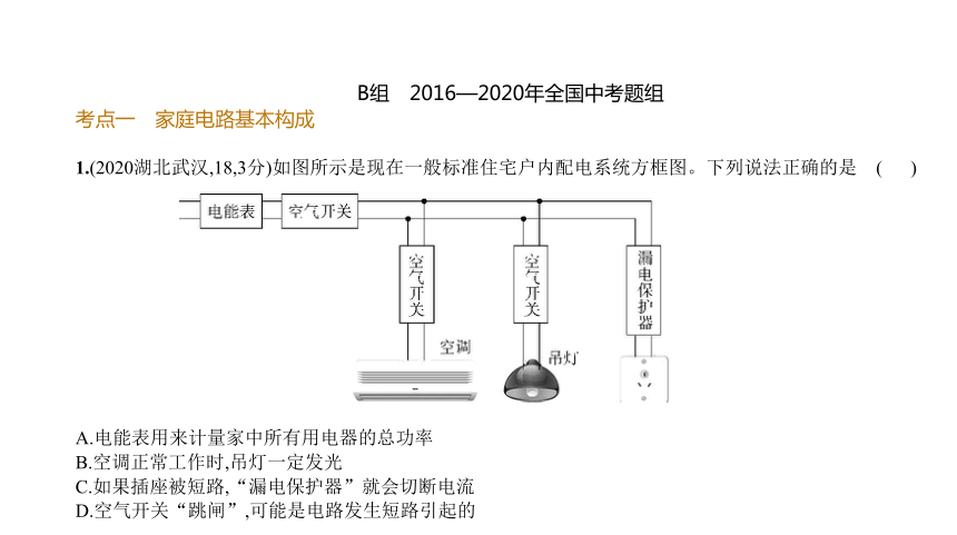 2021年物理中考复习河北专用 专题十三　生活用电课件（63张PPT）