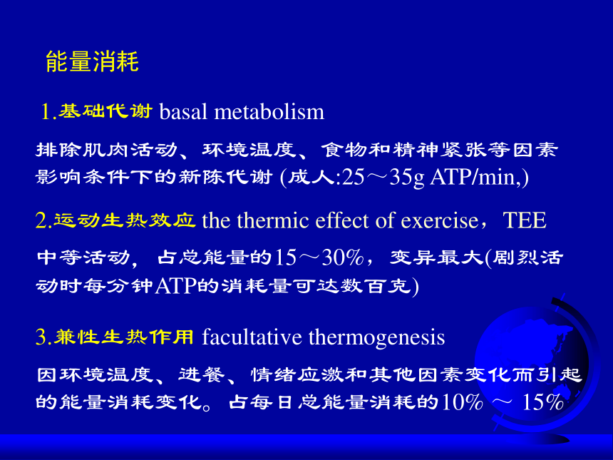 第10章 健康的身体  平衡与健康  人体内能量的平衡与调节