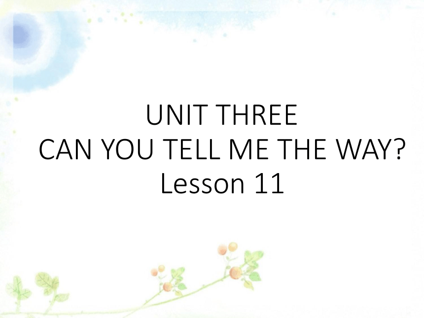 Unit 3 Can you tell me the way?  Lesson 11 课件