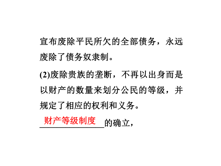 第一章《雅典梭伦改革》第二节