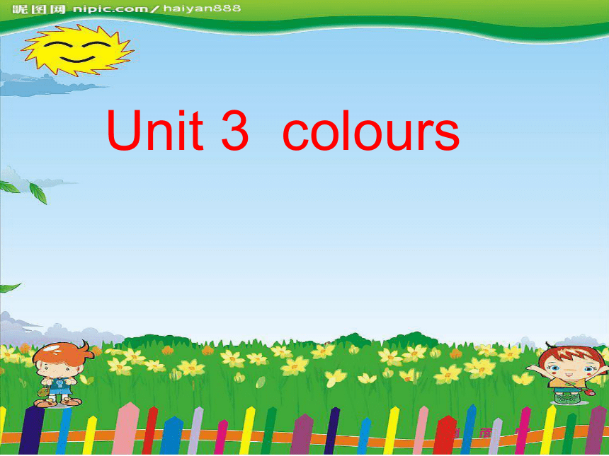 英语三年级上外研版Unit 3  colours课件