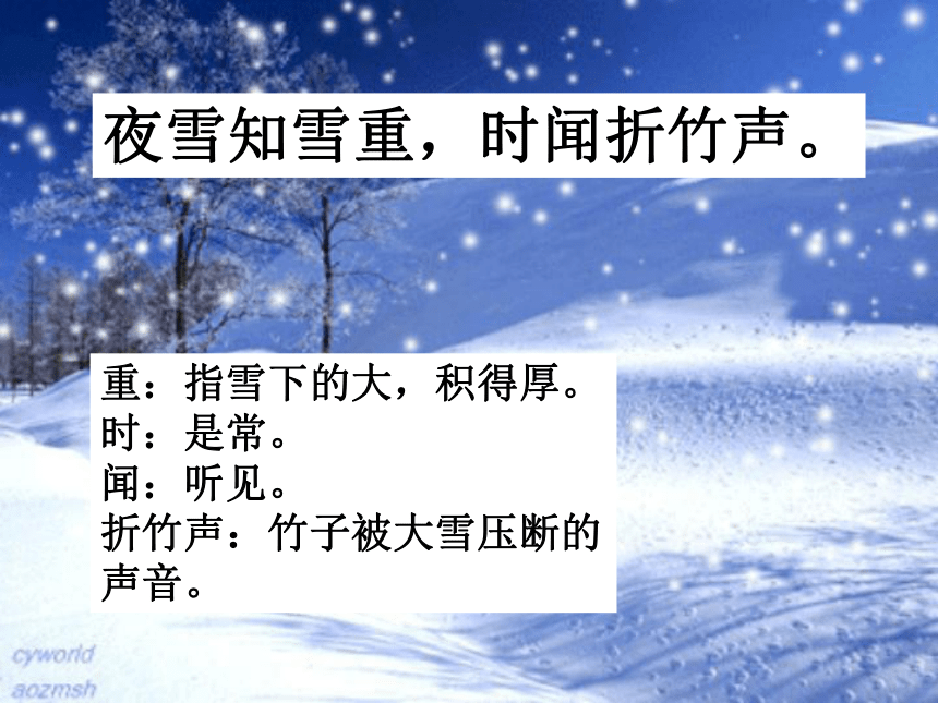 （语文S版）二年级语文上册课件 古诗两首 夜雪