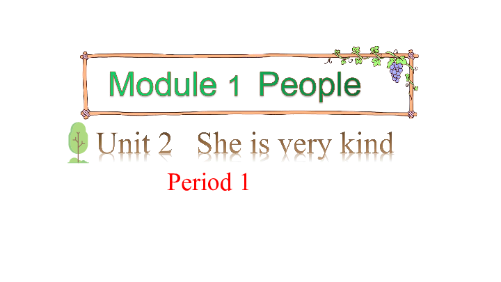 Module 1 Unit 2 She is very kind 课件（28张PPT)