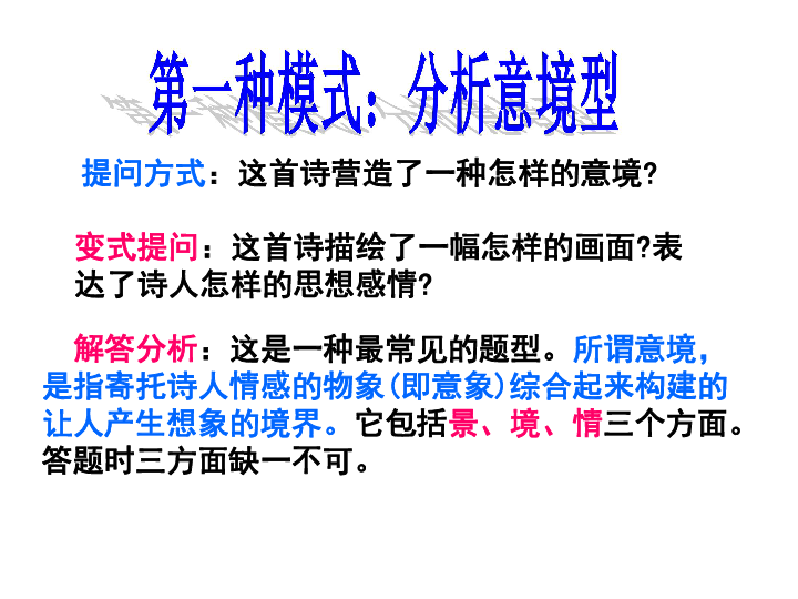 古诗词赏析解题指导课件（共36张幻灯片）