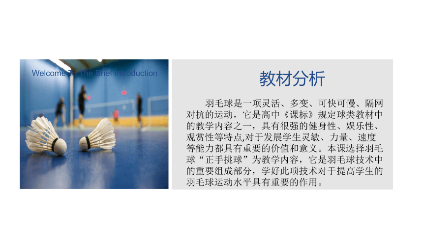 2021-2022学年高中体育与健康人教版必修第一册网前挑球羽毛球：正手网前挑球 说课课件（23ppt）