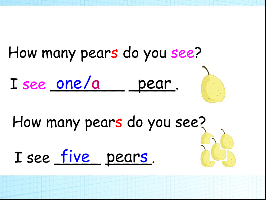 Unit 5 Do you like pears? PA Let’s learn 课件  (共26张PPT)