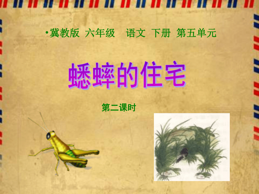 语文六年级下冀教版26《蟋蟀的住宅》课件1