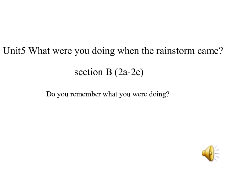 人教版八年级下Unit 5 What were you doing when the rainstorm came? Section B2a-2e Period 2课件(共21张PPT)