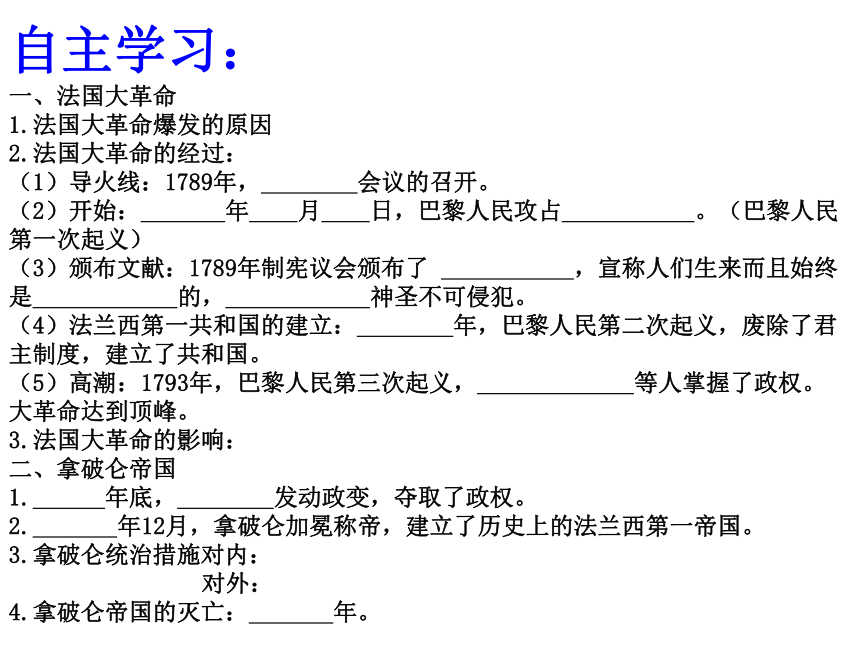 6.3.3 法国大革命和拿破仑帝国 课件