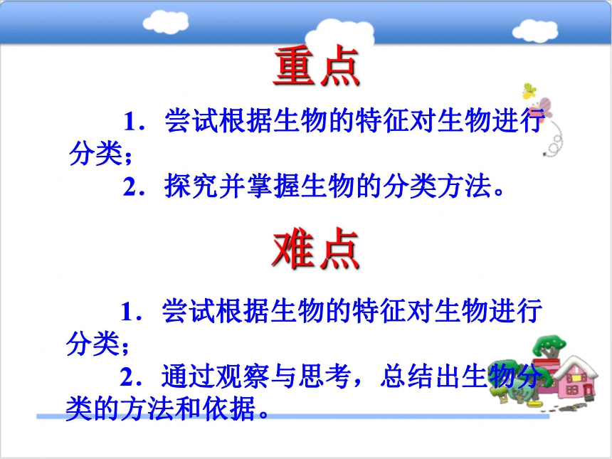 七年级生物上册 5.1 尝试对生物进行分类 （新版）冀教版29张PPT