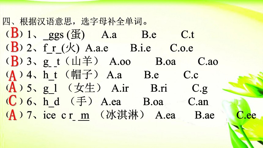 Unit 2 Friends 练习课件