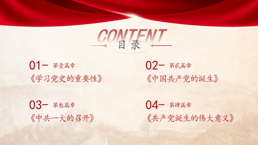 中国共产党建党100周年之党的光辉历程主题教育课件（20张PPT）