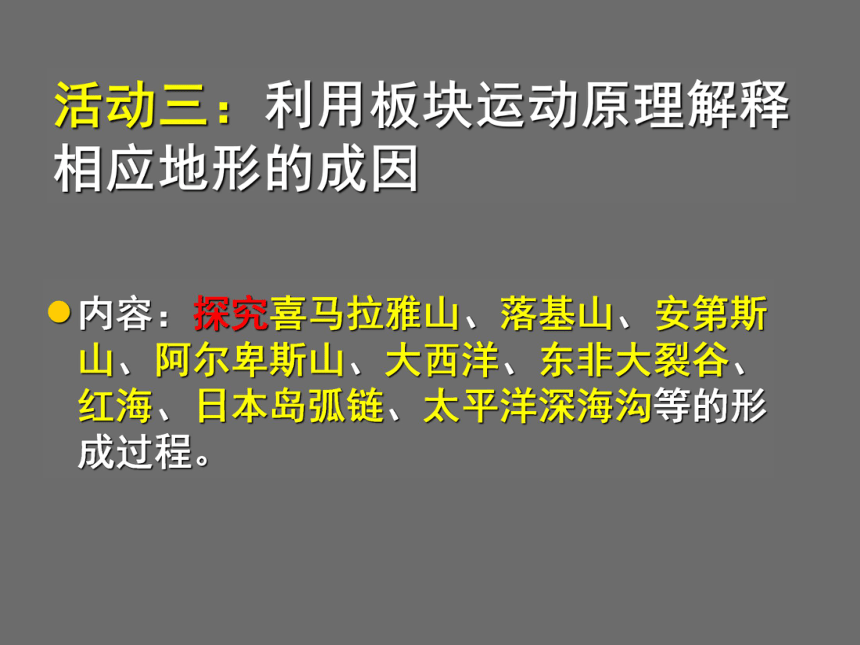 人教版高中地理选修1《3.2板块构造学说》（26张ppt）