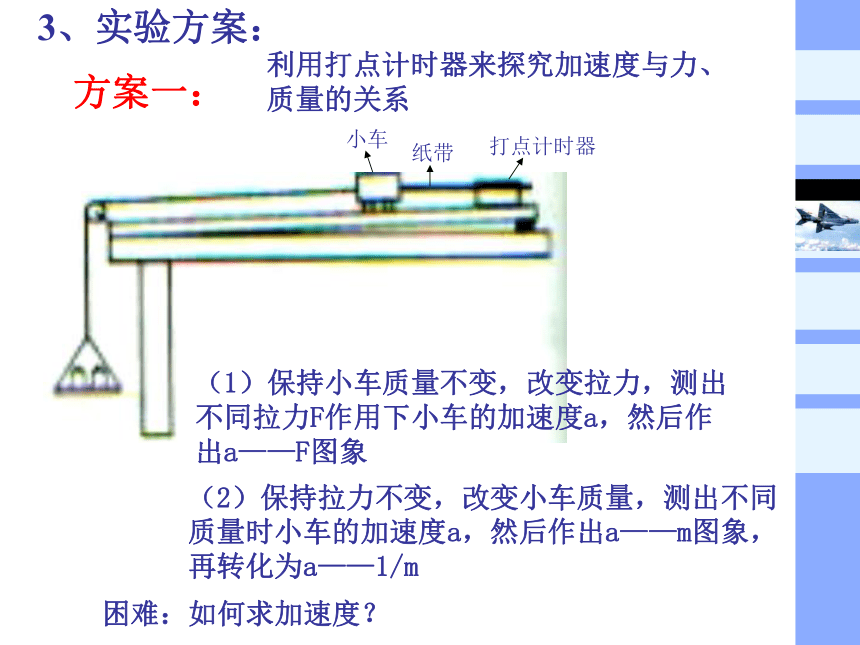 【物理】4.2《实验：探究加速度与力、质量的关系》精品课件（新人教版必修1）