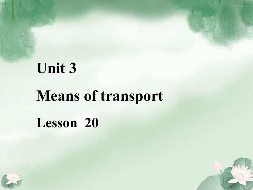 Unit 3 Means of transport Lesson 20 课件