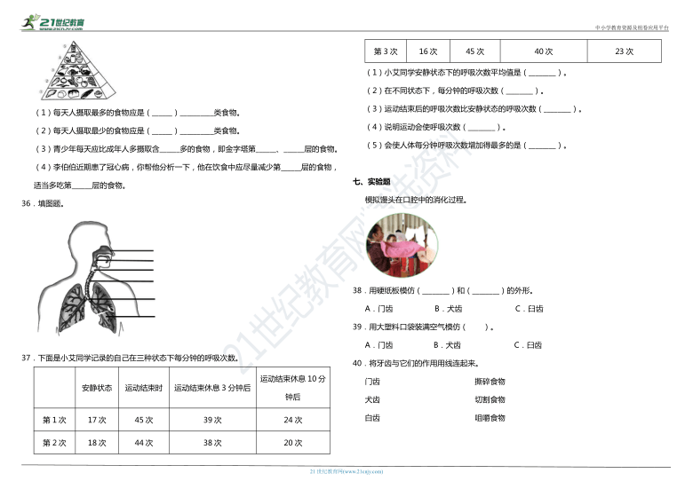 教科版小学科学四年级上册第二单元质量检测卷（含答案）