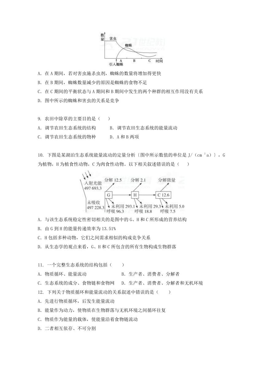 安徽省淮南第二中学2017-2018学年高二下学期期中考试生物（理）试题