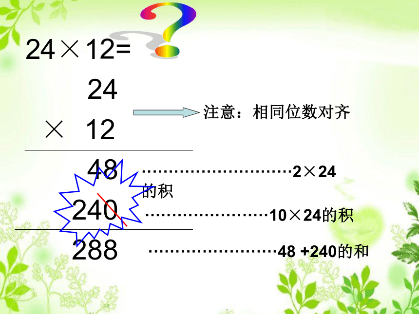 人教版小学三年级数学下 4 两位数乘两位数(不进位) 课件