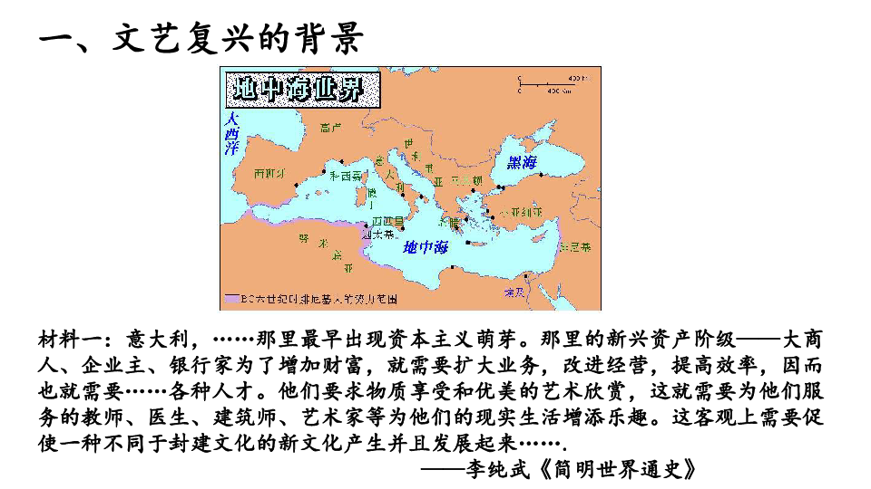 人教版部编教材九年级上册 第14课 文艺复兴运动  课件(共38张PPT)