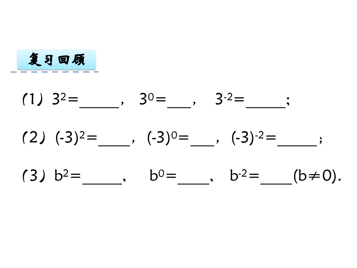 人教版数学八年级上册第十五章分式:15.2.3 整数指数幂 课件  (共18张PPT）