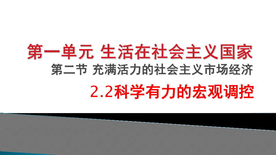 1.2.2《科学有力的宏观调控》实用课件（26张幻灯片）