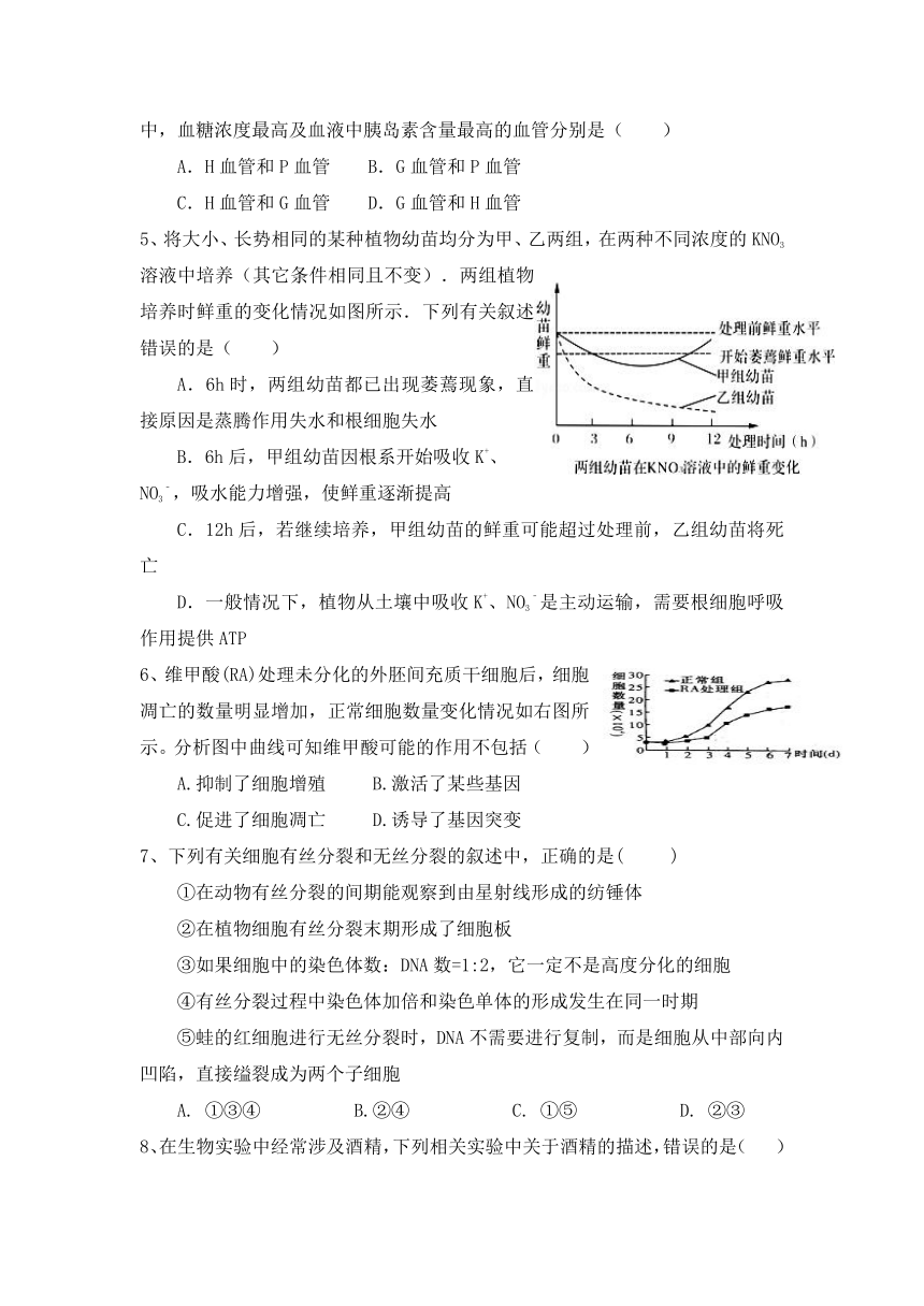 新疆哈密地区第二中学2017届高三上学期第三次月考生物试题1