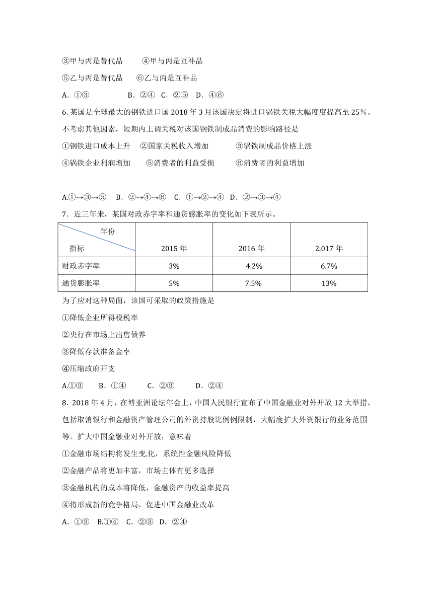 内蒙古北京八中乌兰察布分校2017-2018学年高二下学期期末考试政治试题 Word版含答案