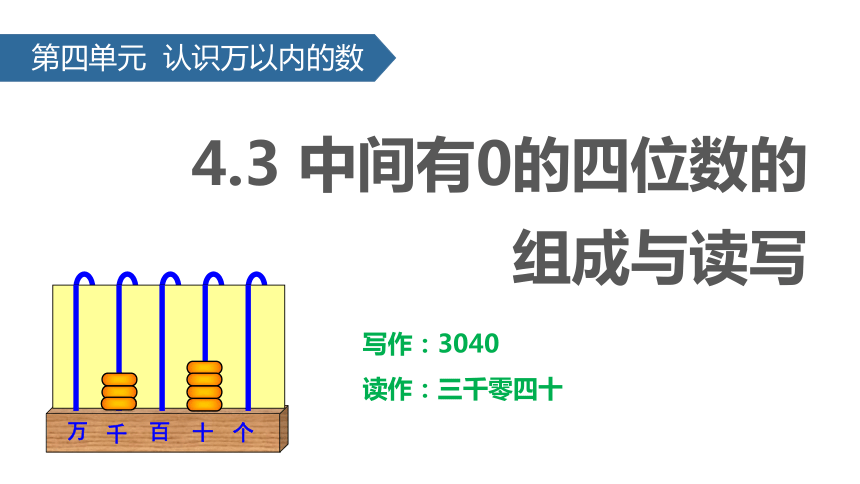 苏教版小学二年级数学下 4 中间有0的四位数的组成与读写课件 (共19张PPT)