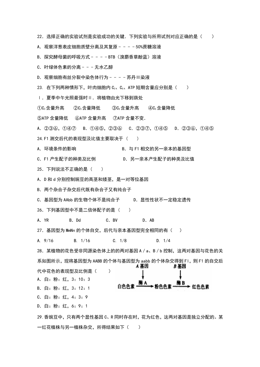 宁夏育才中学勤行校区2017-2018学年高二12月月考生物试题