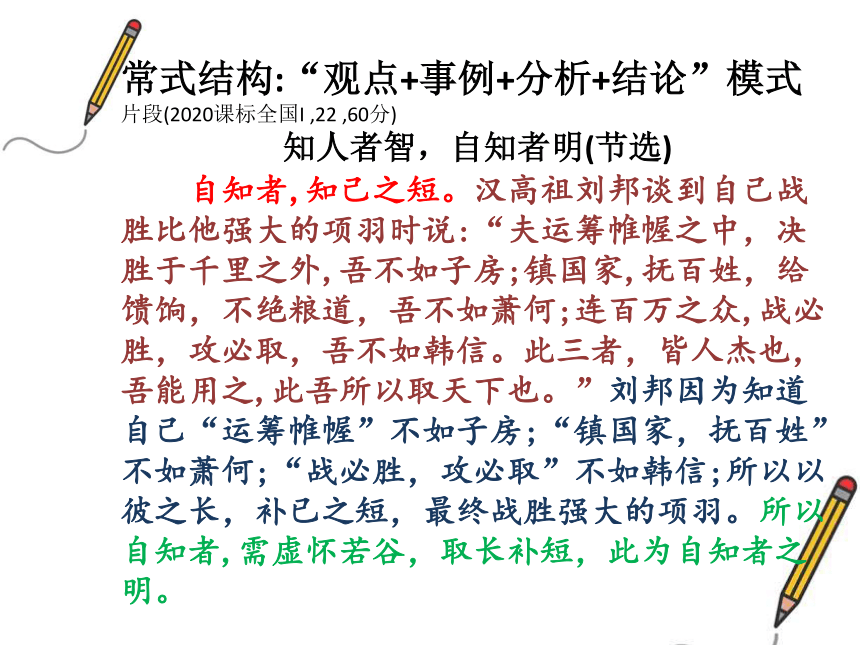 2022屆高考議論文主體段落寫法及論證方法課件20張ppt