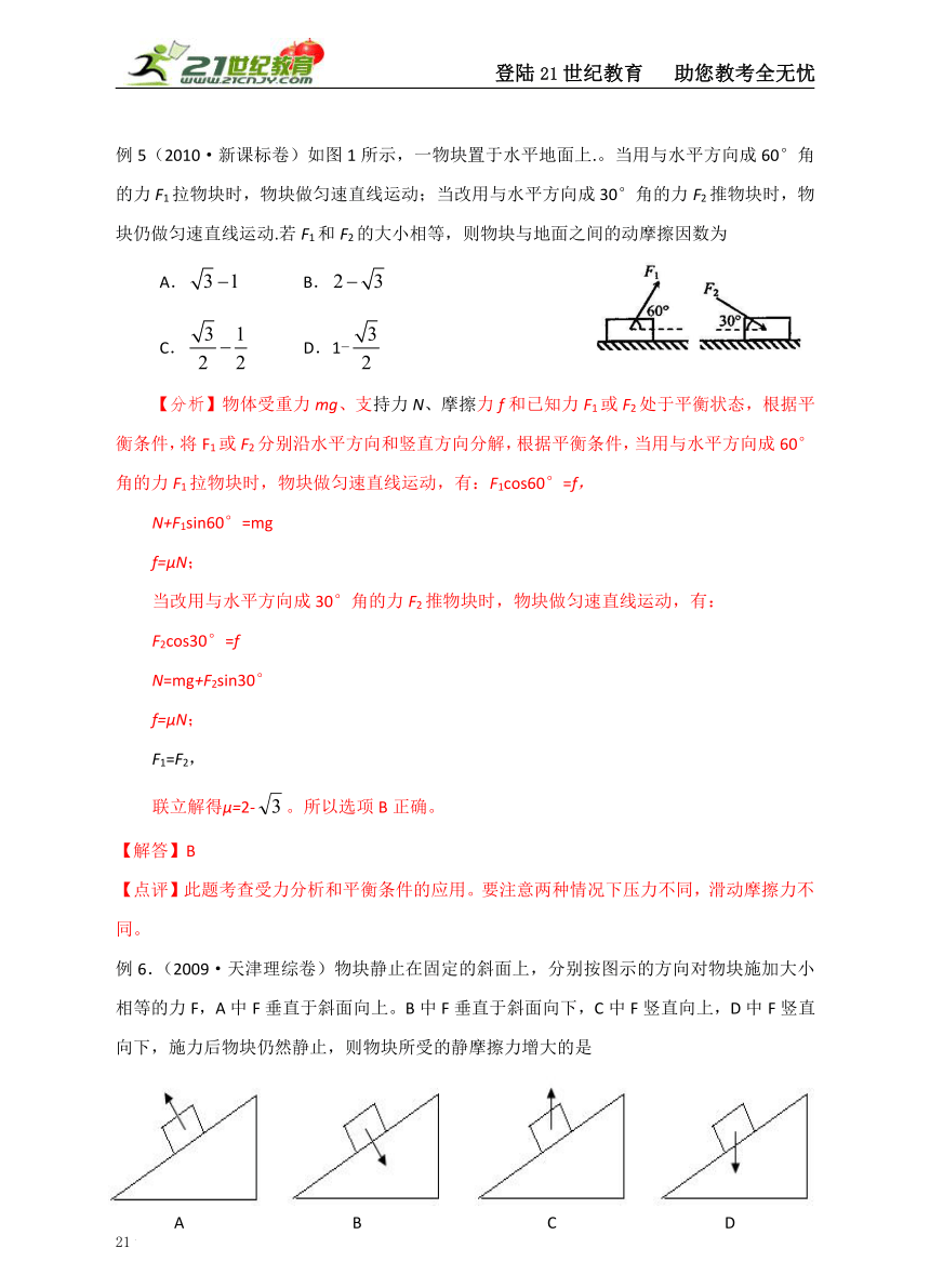 高考物理精讲精解精练：第二章第一讲 相互作用和受力分析（知识精讲+真题精解+习题精练）