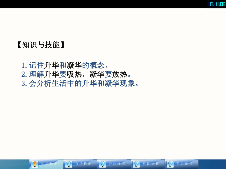 【全效学习】八年级物理上册教参课件（自学检测+合作探究+精讲点拨+即时练习）：34 升华和凝华（共15张PPT）