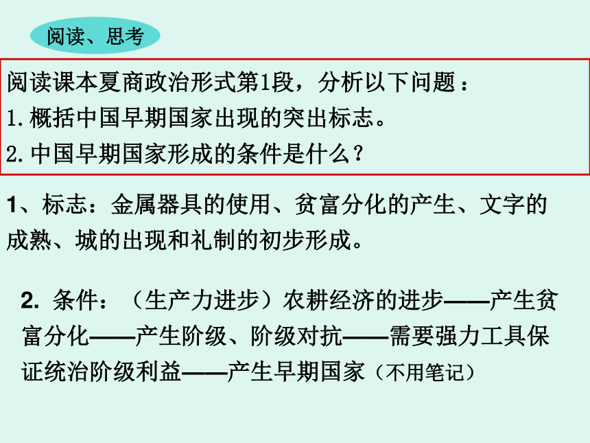 中国早期政治制度的特点 课件